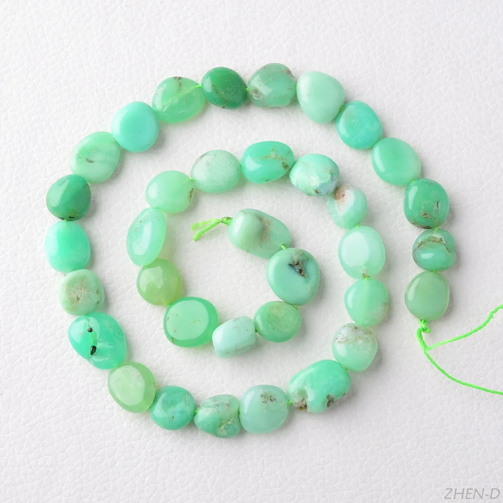 

ZHEN-D Natural Stones Chrysoprase Australian Jades Loose High Quality Green Beeds DIY for Jewelry Making Charm Gemstone Necklace