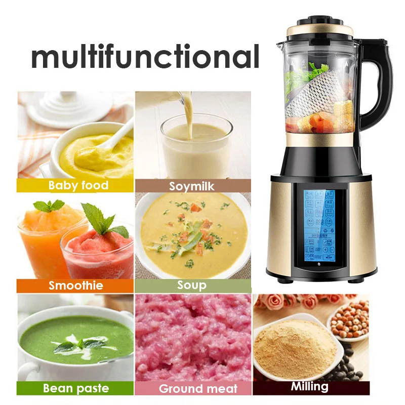 Household Food Blender Mixer Multifunctiond Wall Breaking Processor Stirring Juice Maker 1750ml Hot Cold Drink Extractor | Бытовая