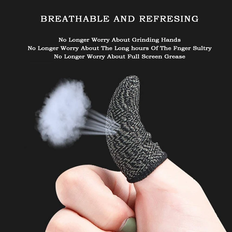 

In Stock Finger Sleeves for Gaming Mobile Game Contact Sn Finger Cot Smooth Thin Anti-Sweat for PUBG Mobile Games(6 Pcs)