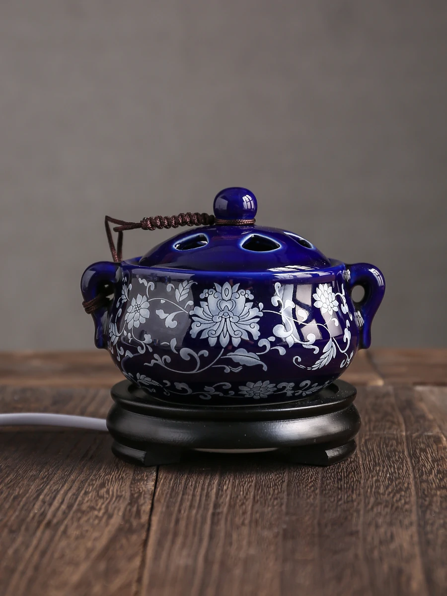 

Electric Oil Incense Burner Buddha Aromatherapy Smoke Fountain Ceramic Incense Burner Living Room Bruleur Encens Home Decoration