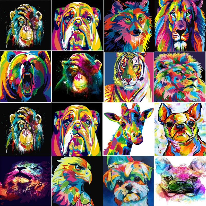 Живопись маслом по номерам картина набор анимационных картин на холсте с рамкой