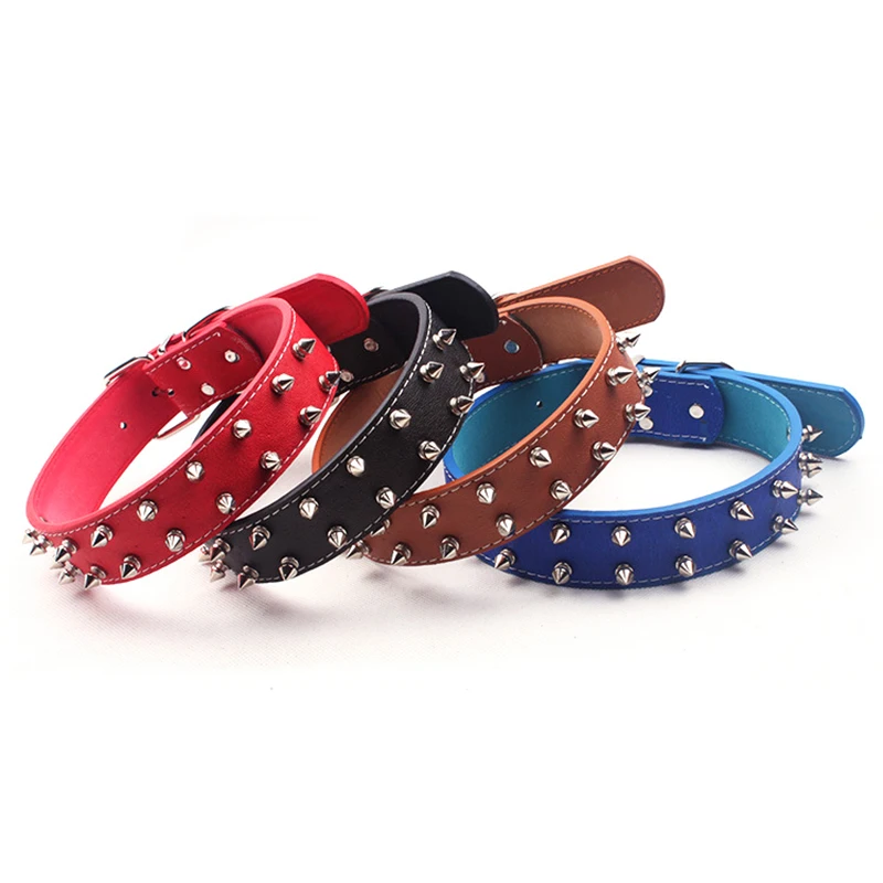 Регулируемый ошейник для собак с шипами и защитой от укусов | Дом сад