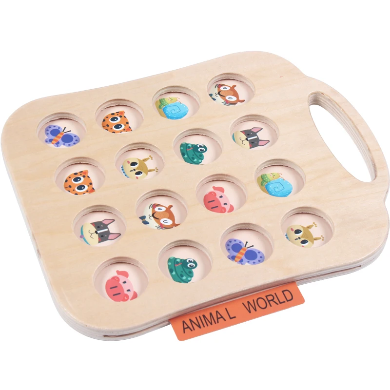 Развивающие и Обучающие Детские деревянные шахматы с памятью цветов развивающие