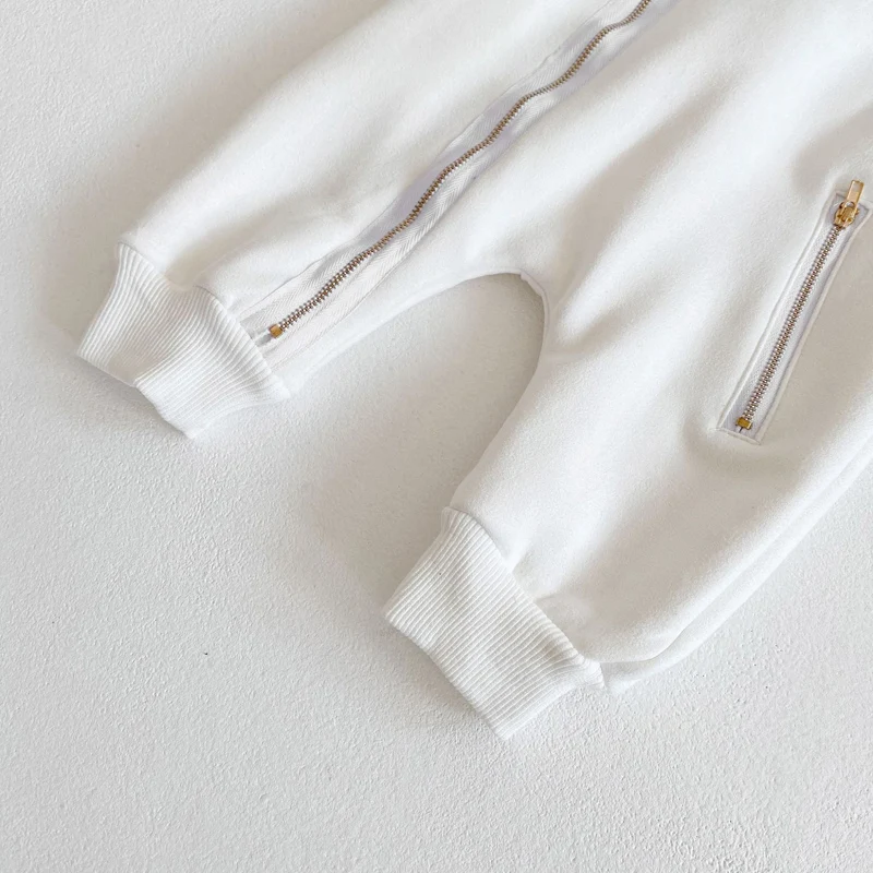 

lioraitiin 0-24M Newborn Baby Girls Boys Warm Winter Rompers Solid Fur Long Sleeve Turtleneck Zipper Jumpsuits Outfit