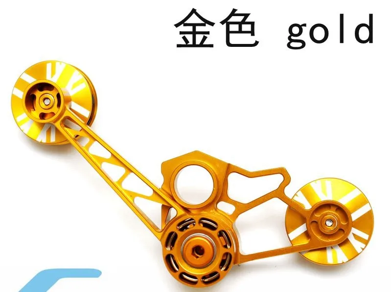 Натяжитель цепи из алюминиевого сплава для Бромптона - Цвет: golden