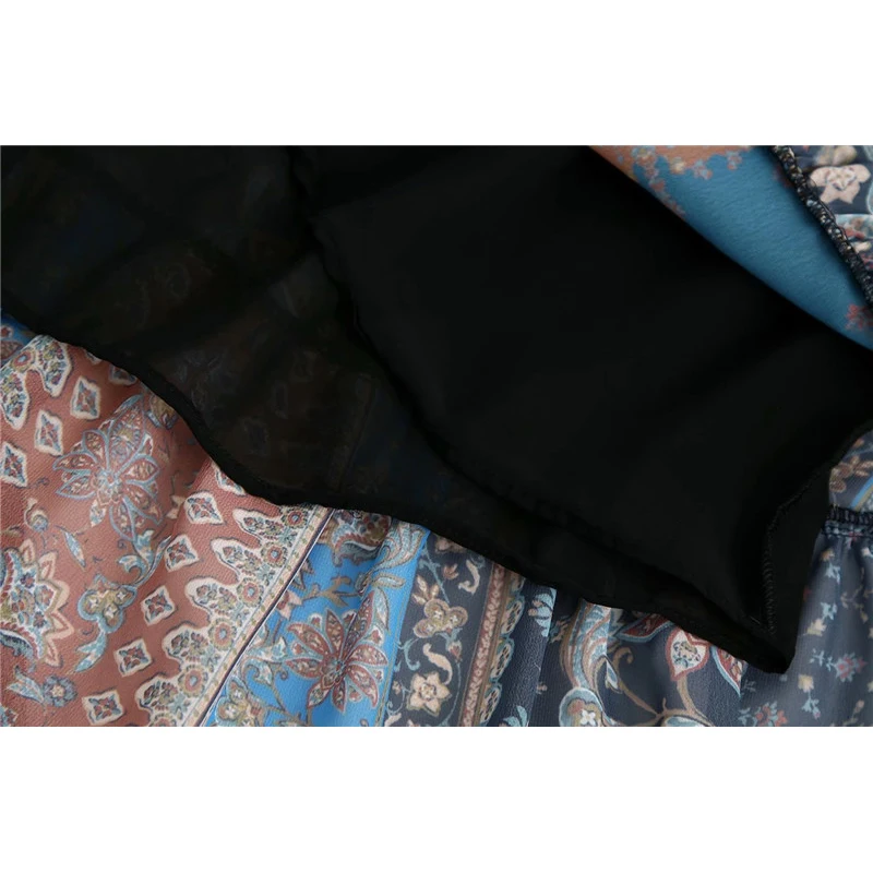 Женское длинное платье Evfer с богемным принтом шикарное шифоновое V-образным