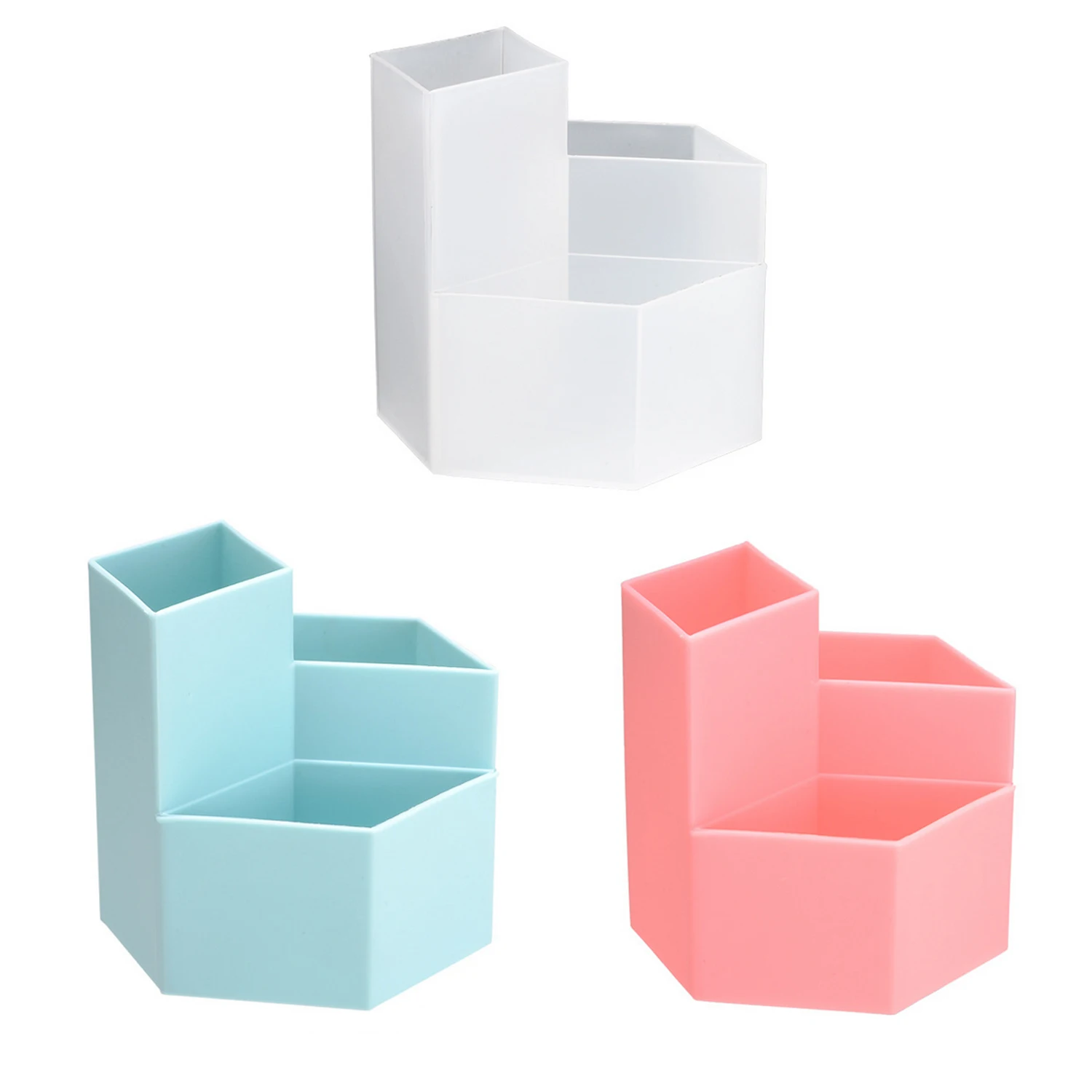 Держатель для карандашей настольный органайзер с 3 отделениями дома офиса школы|