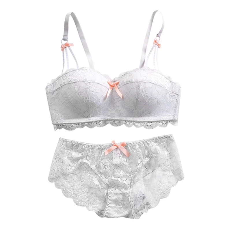 

Ladies Sexy Underwear Push-up Temperament Gathering Adjustable Bra and Panty Sets Elegant Lace Lingerie Set New Arrival