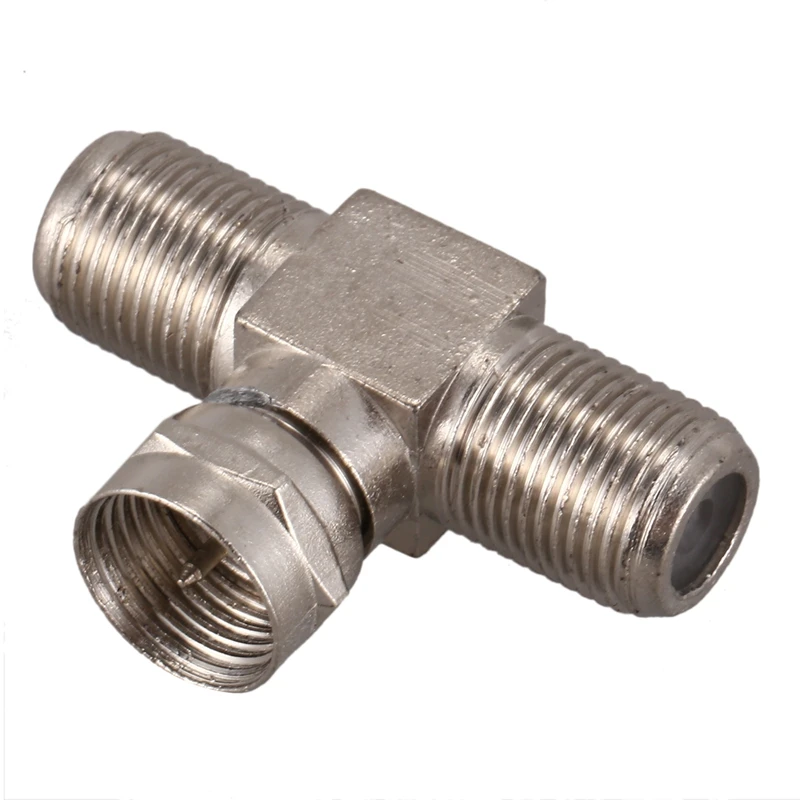 

High Quality F Type Male to Double Female m/f Joiner Adapters for Antenna Cables