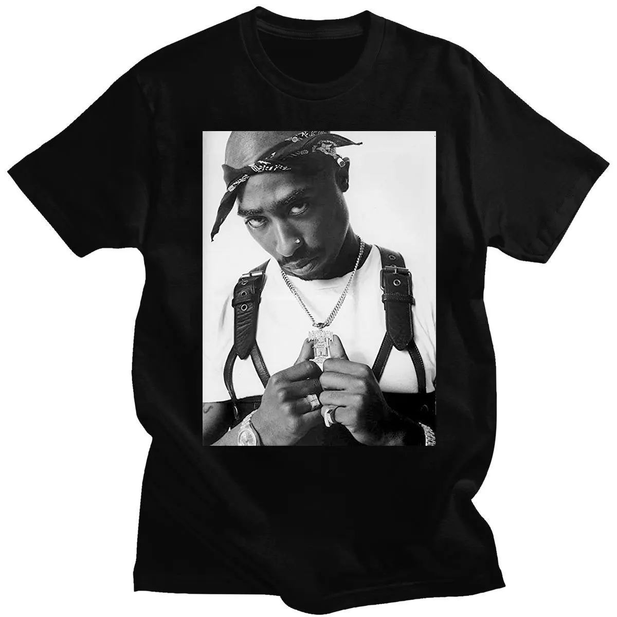 2pac Тупак Шакур повседневная классическая мужская футболка модная хип-хоп