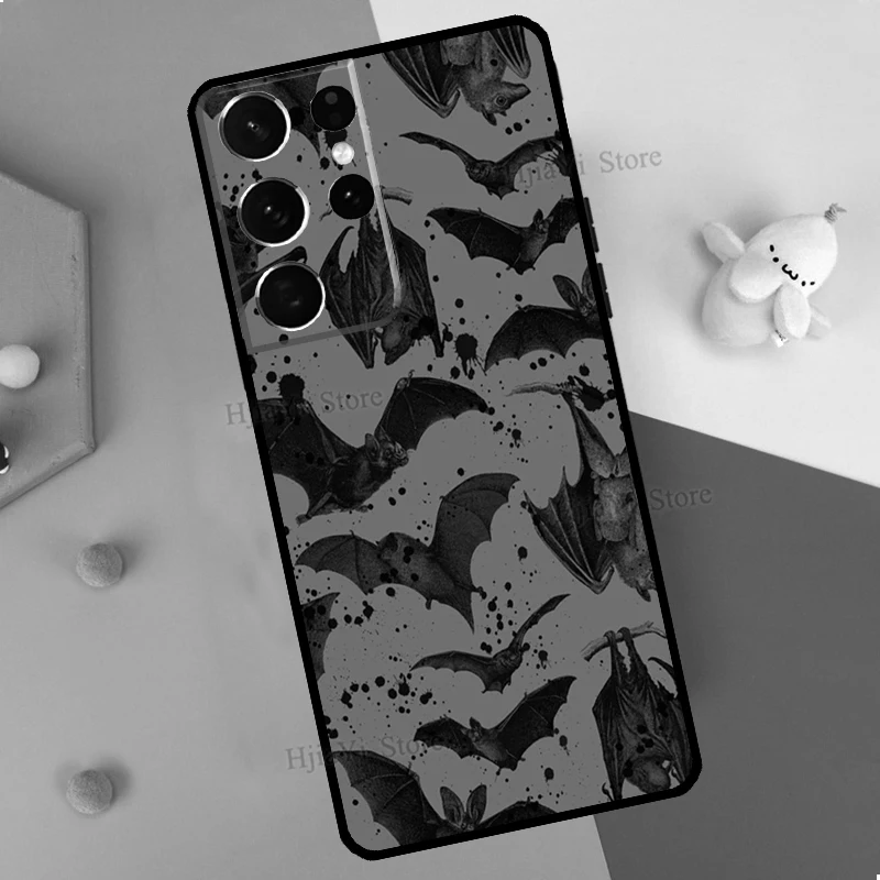 Готический чехол Goth летучая мышь вампира для телефона Samsung Galaxy S23 S22 Ultra Note 20 10 S8 S9 S10