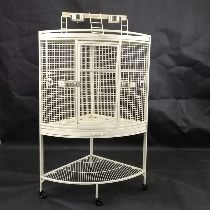 Популярная новая стильная угловая клетка для попугая ара металлическая канареек