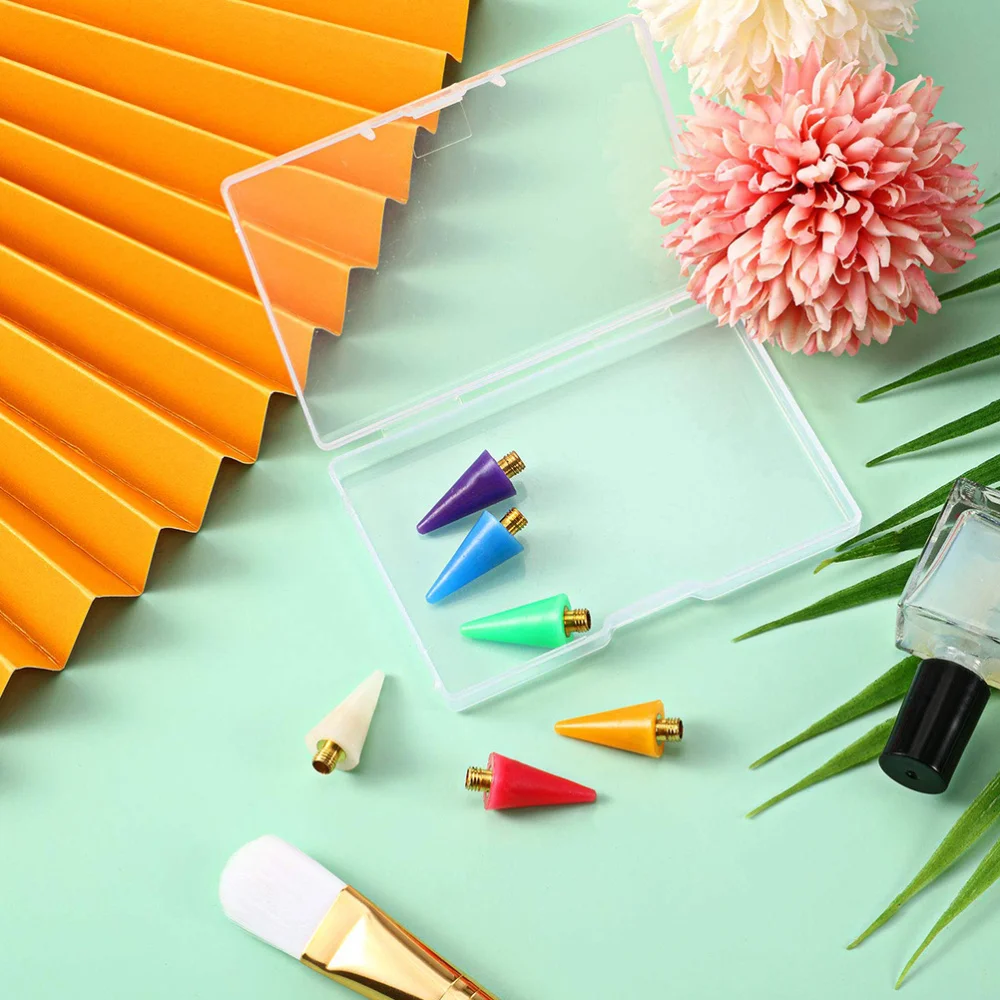 

12pcs Nail Rhinestones Picker Wax Replacement Tips Point Drill Pen Heads