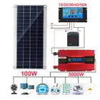 Система солнечной энергии 3000 Вт, зарядное устройство 100 Вт, солнечная панель 10-50 А, контроллер заряда, полная мощность, домашний сетевой лагерь