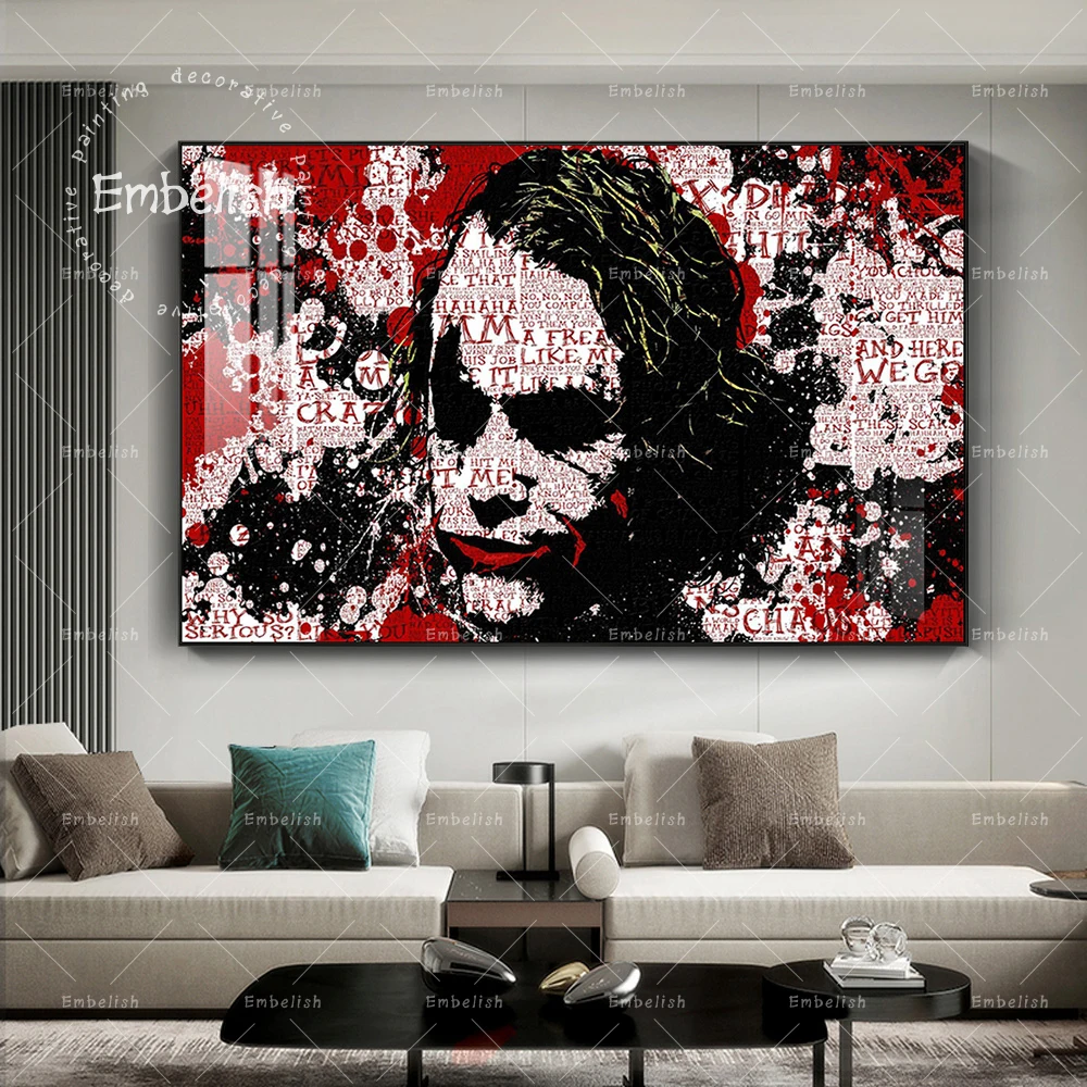

1 Piece Modern Abstract Clown Playing Poker Posters and Prints Canvas Paintings Wall Art Pictures for Living Room Decor No Frame
