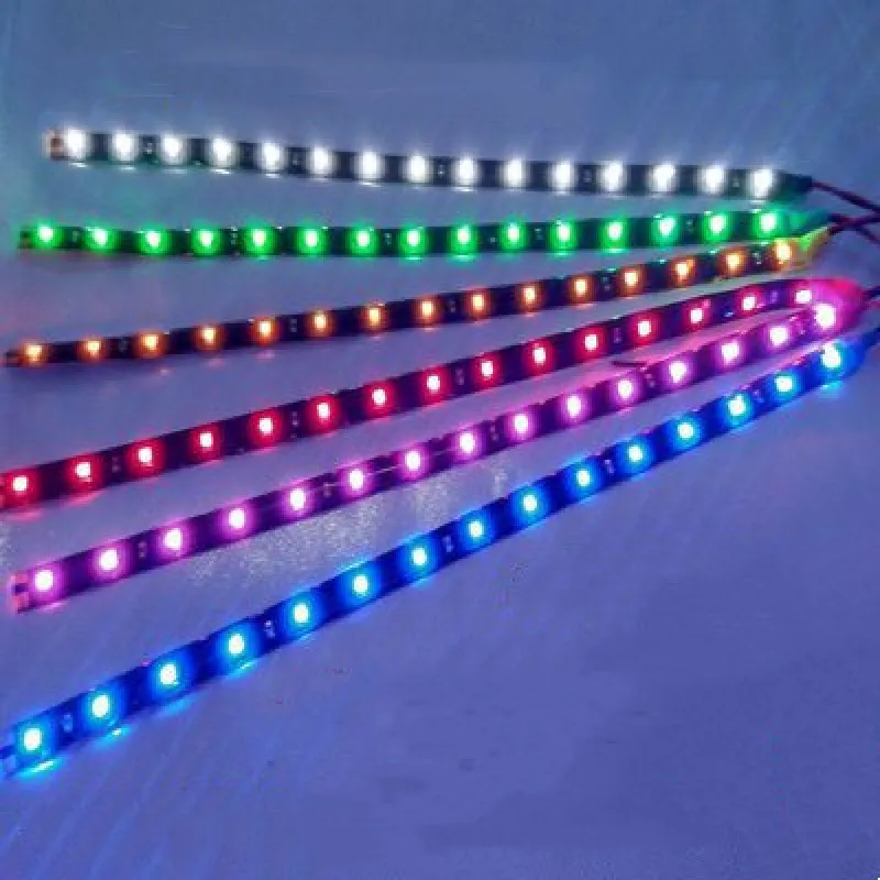 

1 PCS 30cm Car Decorative Ambient LED Strips Lights Flexible Atmosphere Bulbs 12V 15 SMD Waterproof White Red Bulb Auto DRL