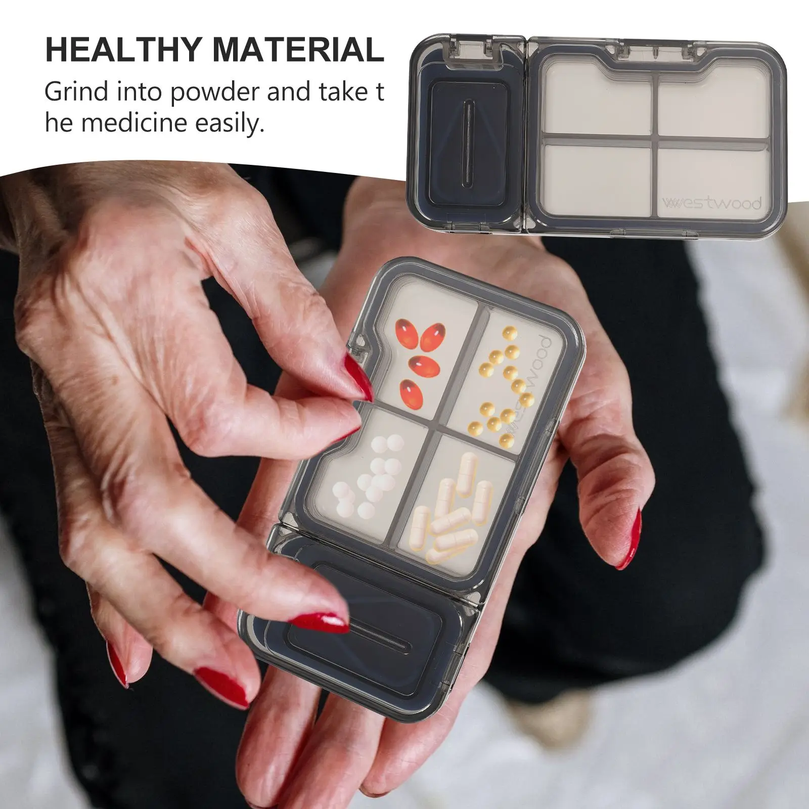

Plastic Pill Cutter Pill Splitter Multipurpose Portable Pill Box Washable Pill Splitter Pill Cutter For Pills Medicine Organizer
