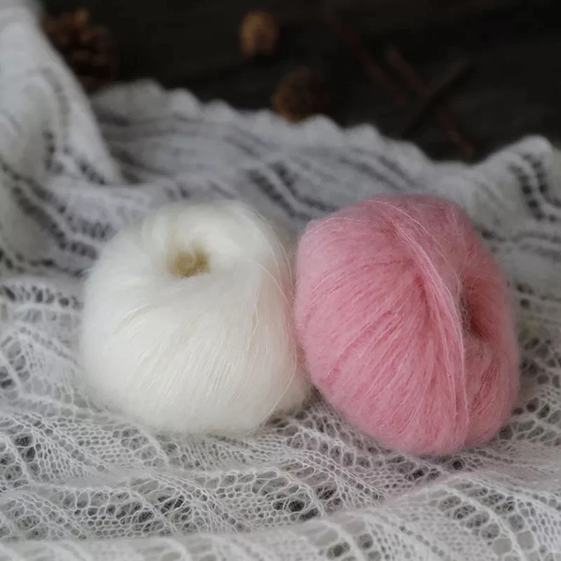 QZLKNIT 20 г/мяч Высококачественная мохеровая пряжа содержит 27% мериносов Тонкий