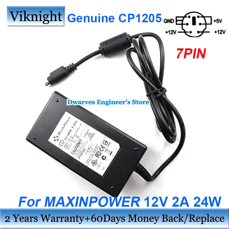 

Genuine CP1205 CLASS I (EARTHED) 12V/5V 2A AC Adapter Charger For MAXINPOWER For COMING DATA Power Supply 24W 7 Pin