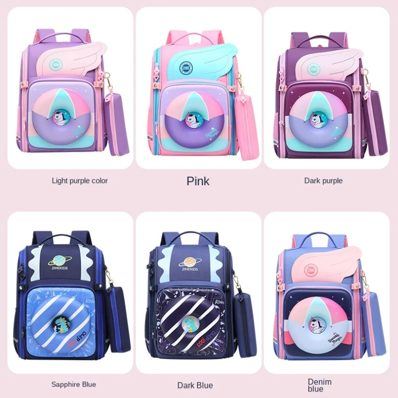 3D Orthopedic Schoolbag 2022 Unicorn School Backpacks Girls Cartoon Kids Satchel Children School Bags Anime Bag Mochila Escolar