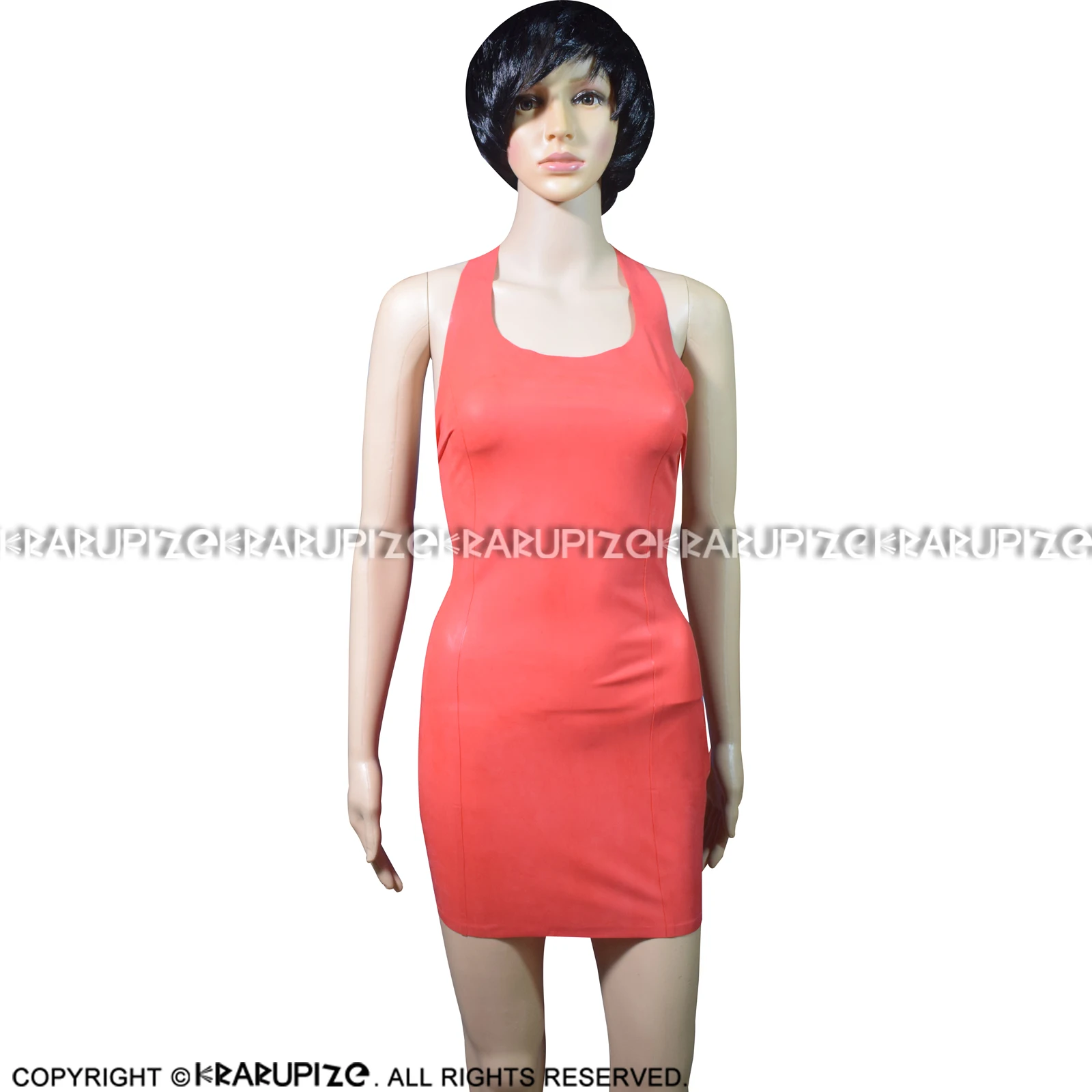 Красный сексуальный бодикон с лямкой на шее|Женские платья| |