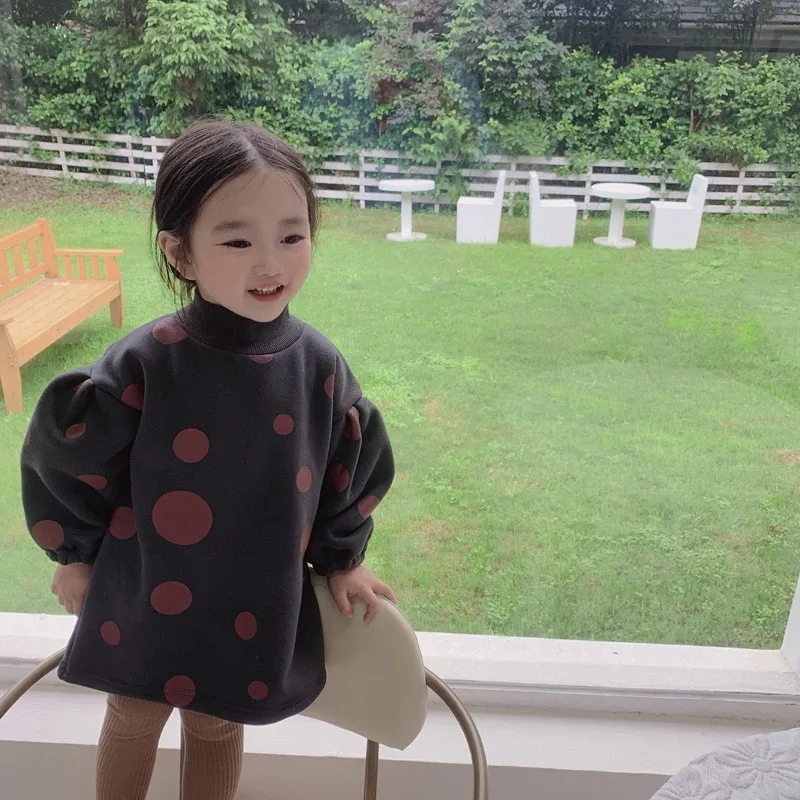 

Boys' Girls' Hoodies Sweatshirts Baby's Kids Outwear 2021 Casual Thicken Winter Autumn Top Toddler Pullover Cotton Children's Cl