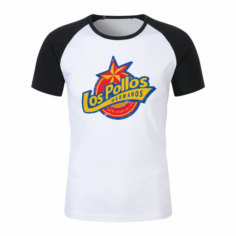 Мужская модная футболка LOS POLLOS футболка с надписью Hermanos Chicken Brothers повседневные футболки с короткими рукавами хипстерская уличная одежда топы - Цвет: P1754C-black