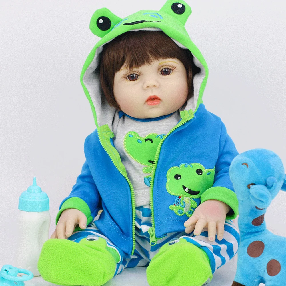 

53cm Babies Reborn Doll 48cm New Handmade Silicone Reborn Baby Lifelike Adorable Boy Bonecas Girl Kid Silicone Menol Doll