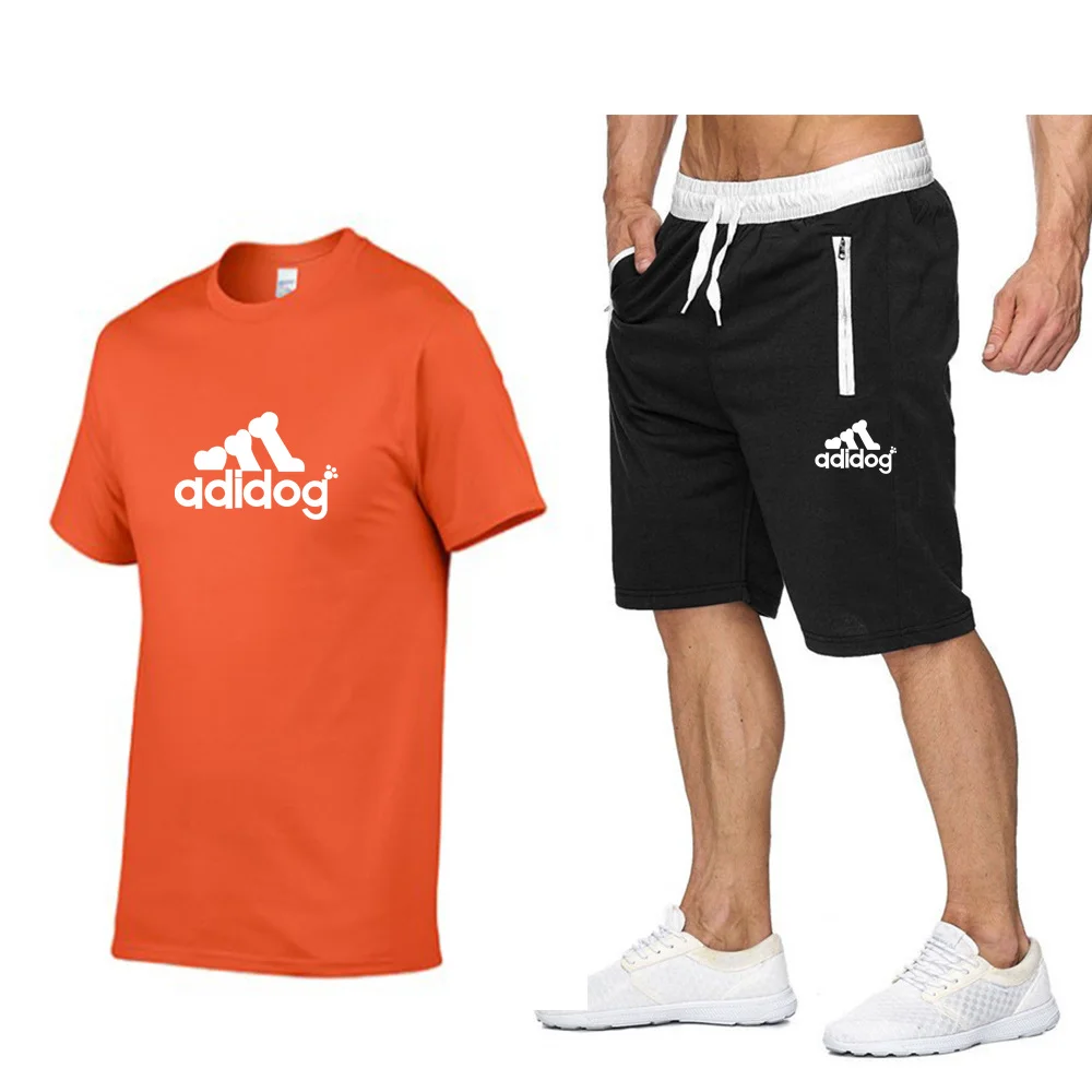 

Men's summer new shorts short-sleeved two-piece fashion casual wear track and field running competition sportswear suit