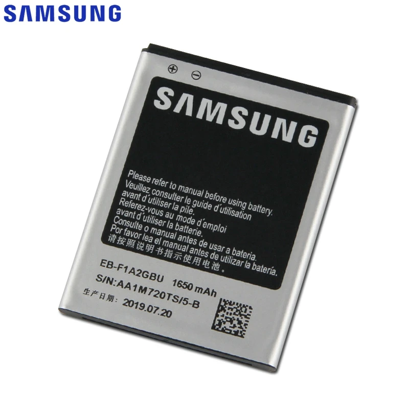 Сменный аккумулятор samsung для Galaxy S2 I9100 I9050 B9062 I9108 I9103 I777 настоящий аккумулятор телефона EB-F1A2GBU 1650 мАч