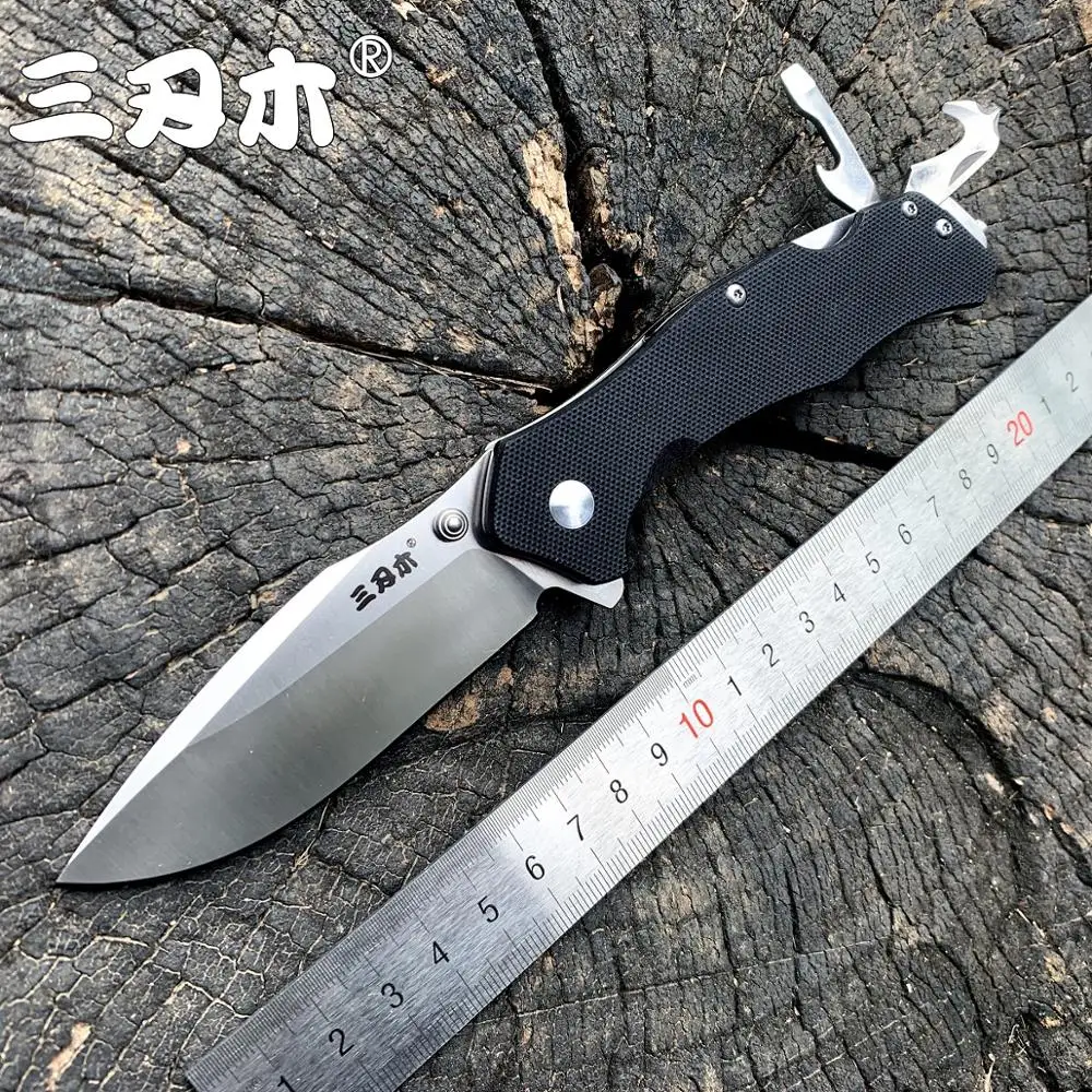 Sanrenmu 9019 многофункциональный карманный складной нож 12C27 лезвие из нержавеющей стали открытый охотничий кемпинг выживания многофункциональный инструмент EDC - Цвет: 9018