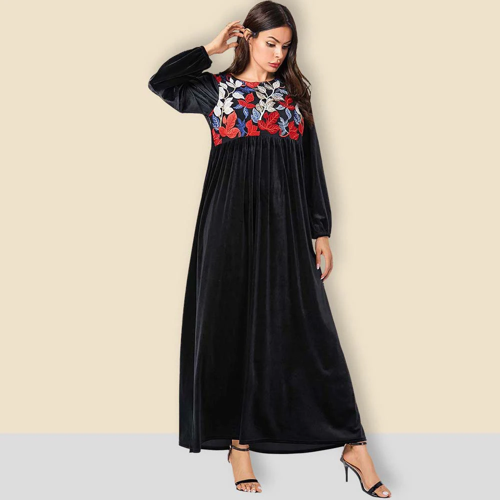 Мусульманская одежда винтажное бархатное платье в мусульманском стиле женское