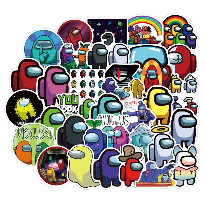 50/100 шт между нами Горячая наклейки из игры для катания на скейтборде холодильник