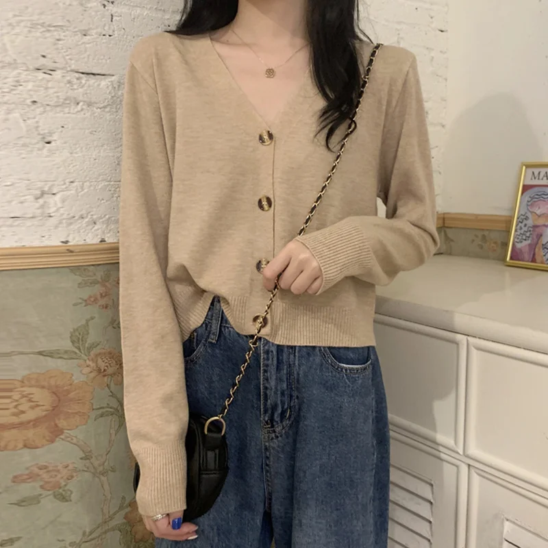 Женский вязаный кардиган с длинным рукавом тонкая Солнцезащитная куртка во