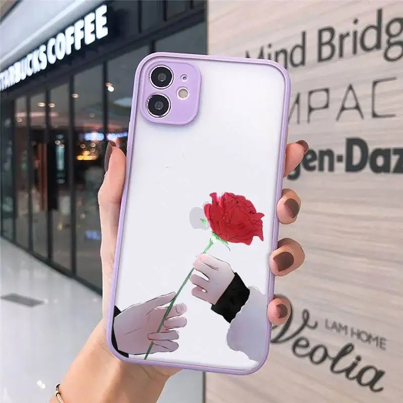 

Finger Art Aesthetic Hand Phone Case matte transparent For iphone 7 8 11 12 plus mini x xs xr pro max cover