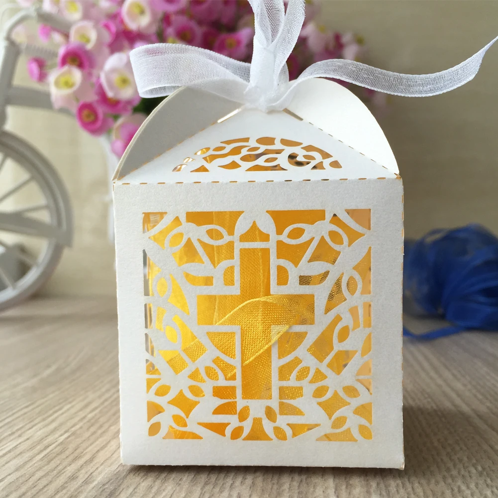 Коробка для конфет 50 шт./лот крест христианская культура семейная подарочная