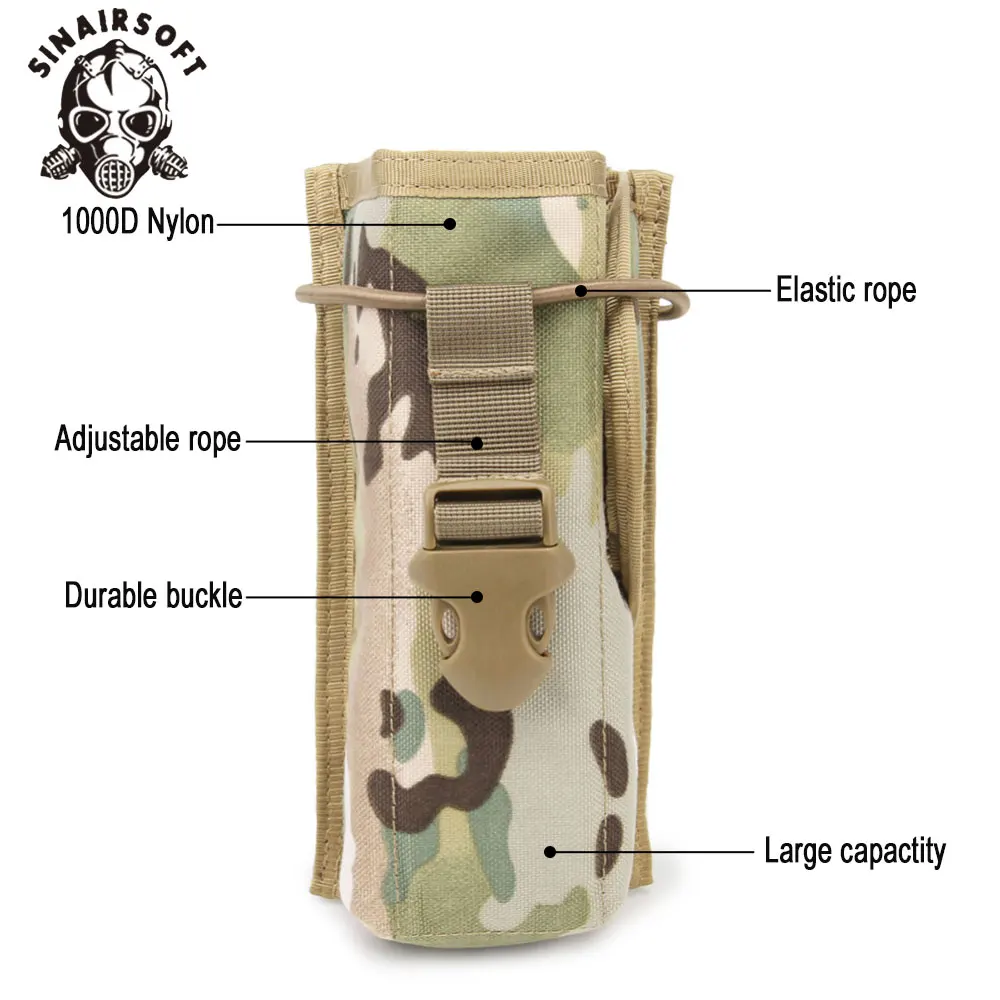 1000D Nylon Tactical Vest Molle Walkie Talkie Bag Multi-Function Camouflage Waist Bag Military Pouch Outdoor Sports Bag