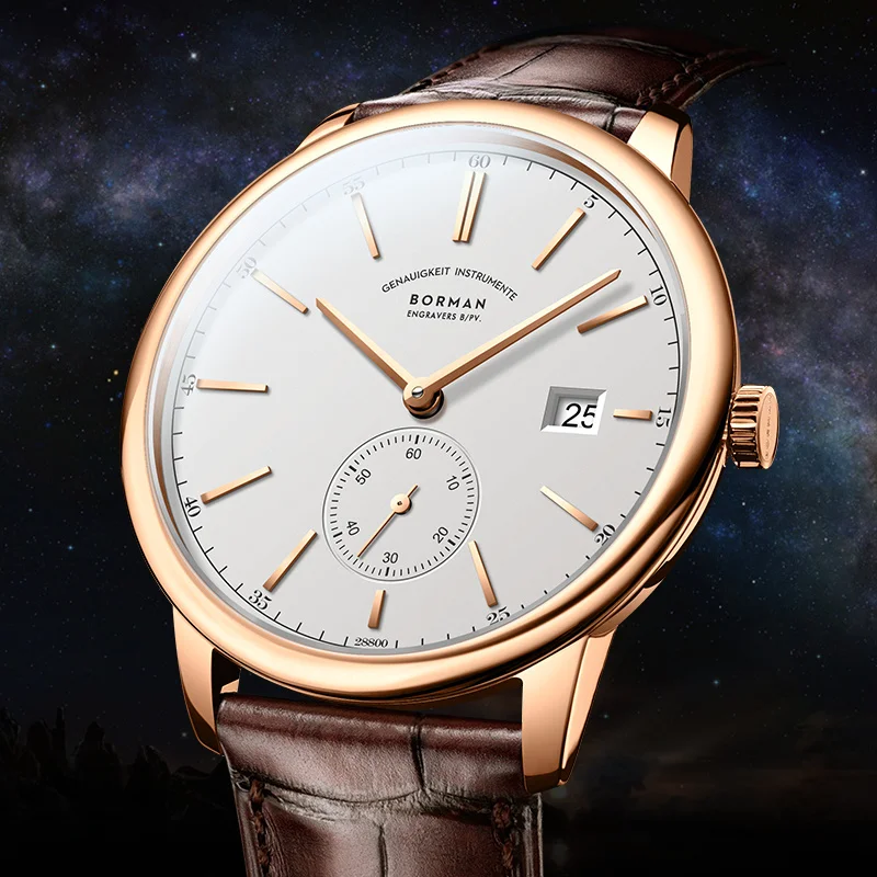 

New Luxury Brand Switzerland BORMAN Automatic Mechanical Men's Watches Sapphire Ultra-thin 50M Waterproof Sub Dial Clocks BM3817