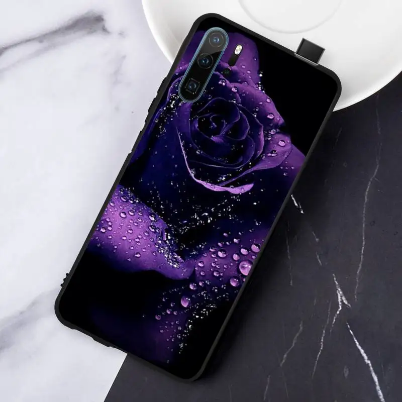 

purple Rose flower aesthetics Phone Case For Huawei honor Mate P 10 20 30 40 Pro 10i 9 10 20 8 x Lite