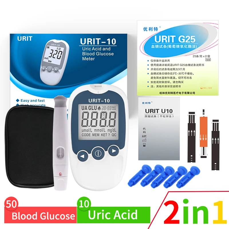 

U10 глюкометр 2 в 1 с монитором для измерения уровня сахара в крови