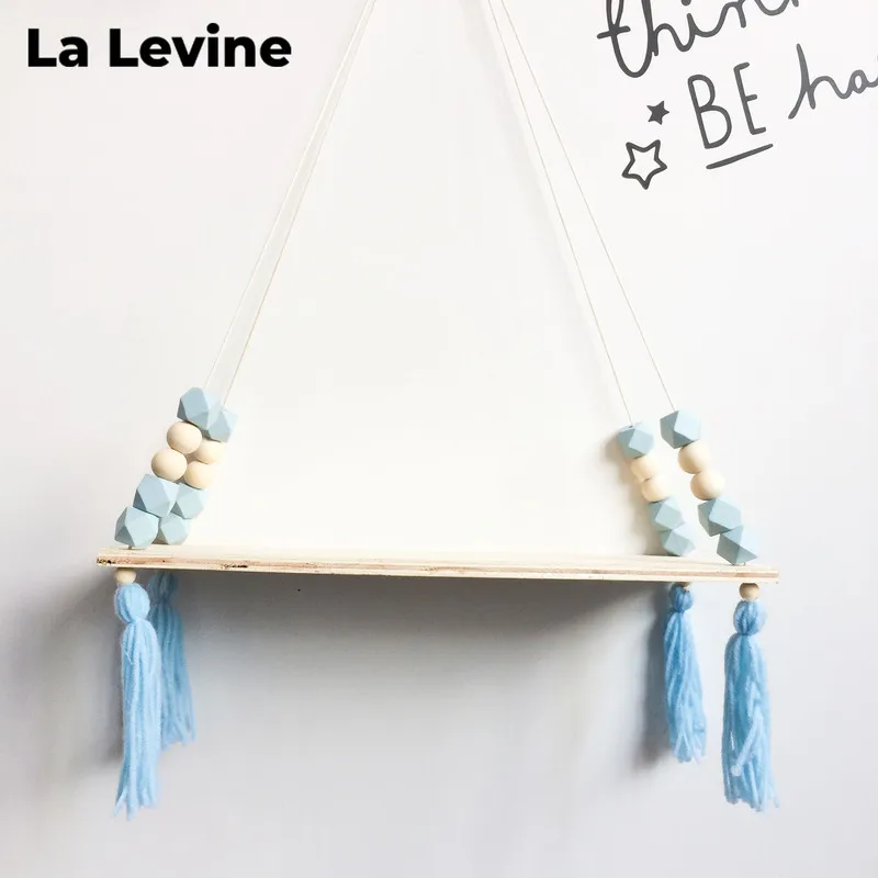 Деревянная настенная полка для цветочных горшков Простая Стойка хранения