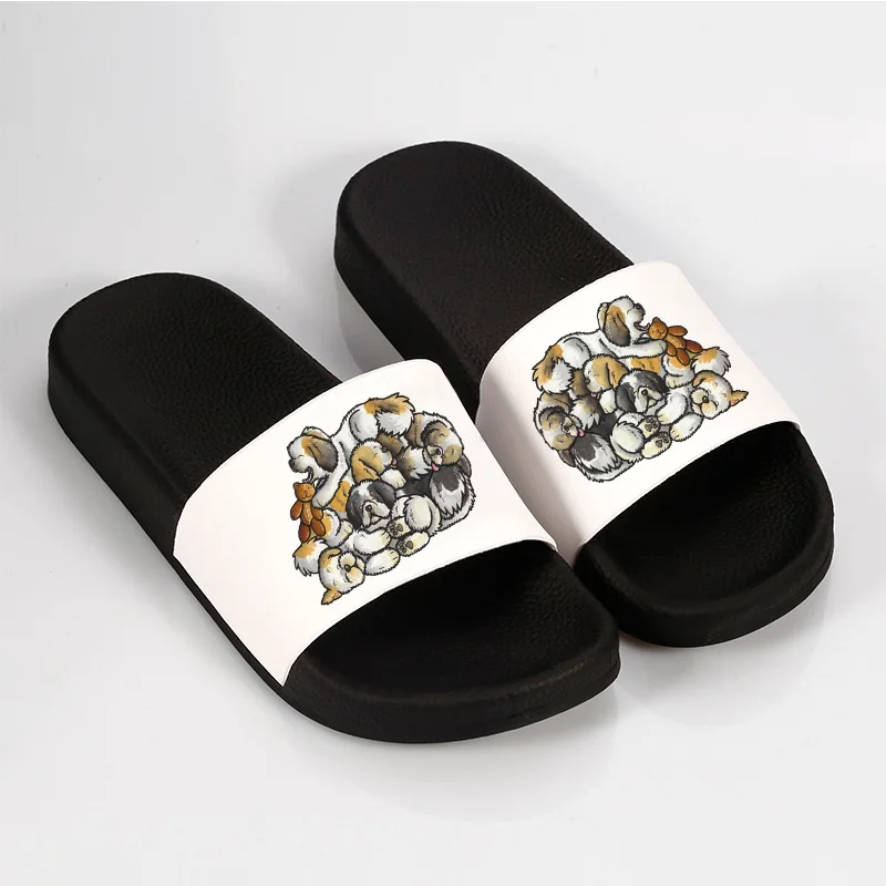 

Women's Slippers Cute dog slippers Cartoon Beach Slippers Open Toe Indoor Home Woman Slides Bathroom Slippers Casual Slippers
