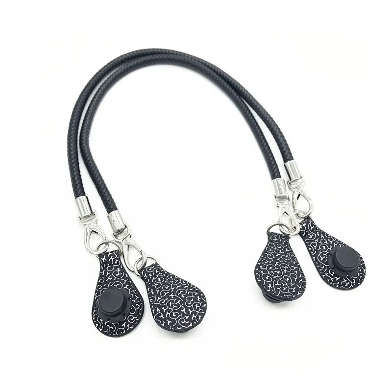 1 пара 85/70/65 см новые веревки с розовыми ручками для obag - Цвет: 80 CM black