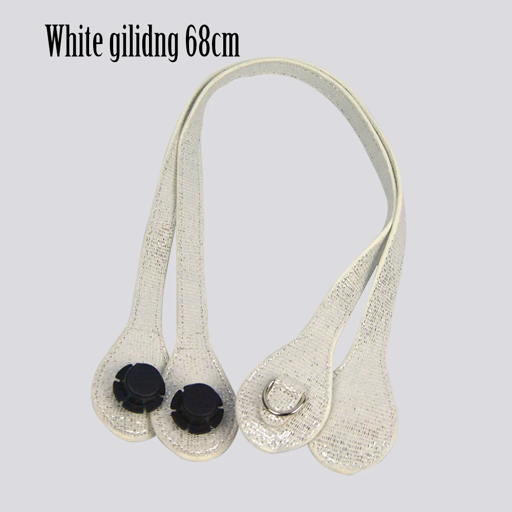 white gilding 68 Tanqu, новинка, длинные, короткие, каплевидные, позолоченные, с ручкой по краям, с d-образной пряжкой, с круглым концом, ручки из искусственной кожи для OBag для EVA O Bag - Цвет: white gilding 68