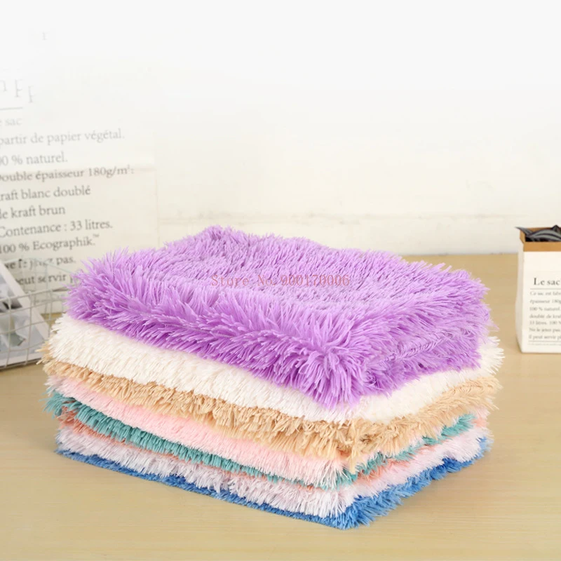 

Double layers long fleece warm pet plush blanket dog super soft throw blanket