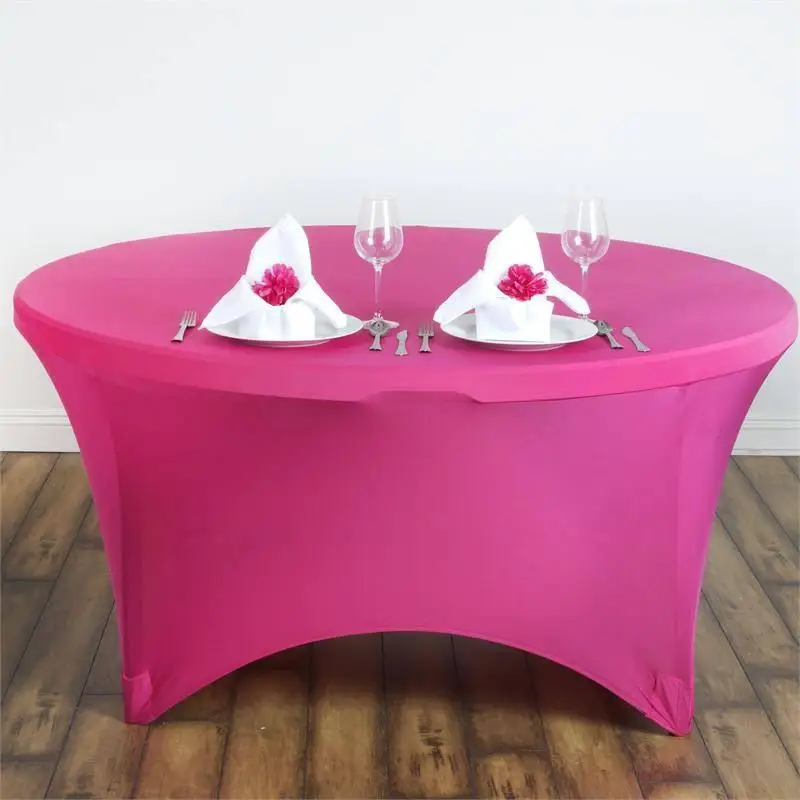 Круглые приталенные скатерти из лайкры и спандекса 10 шт. 5 футов 6 эластичные для