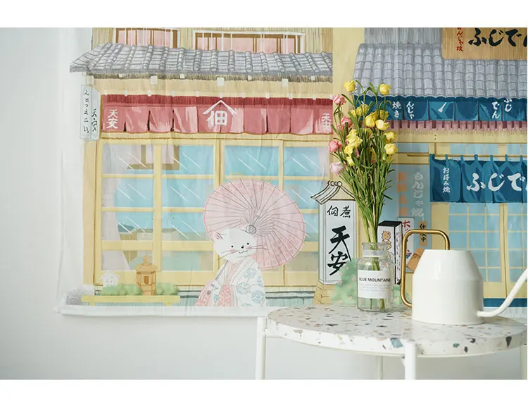 

Aesthetic Cute Tapestry Modern Landscape Tapestry Pink Girl Dekoracje Wall Tapestry Abstract Bedroom Decor DE50GT