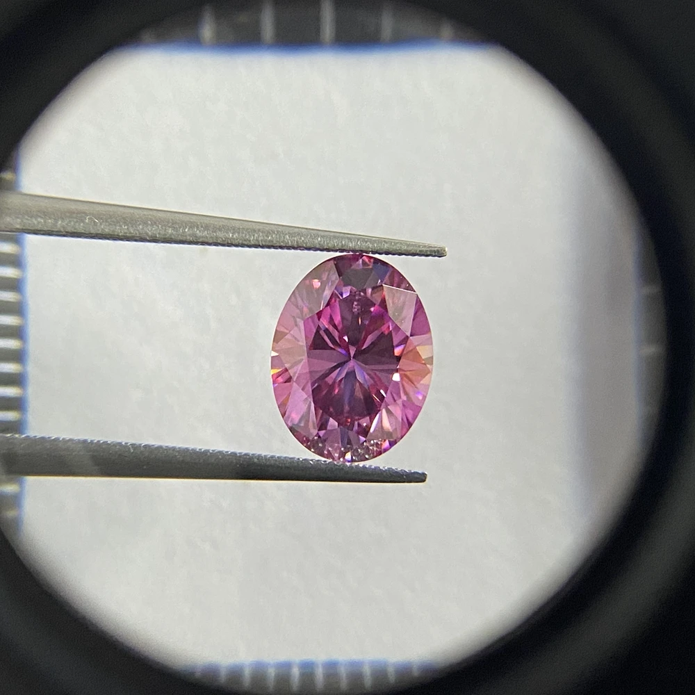 

Meisidian 7x9mm 2 Carats VVS Pink Moissnaite Oval Cut GRA Synthetic Loose Lab Grown Stones