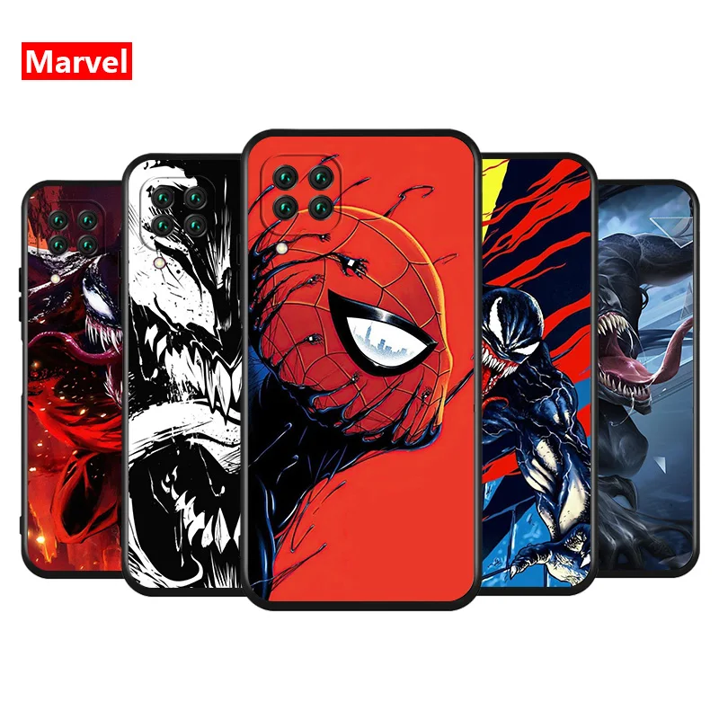 

Marvel Avengers Super Hero Venom For Huawei Nova 8 7i 7 6 5T 5E 5Z 5i 5 4E 3i 3E 2i Lite Pro SE TPU Silicone Black Phone Case