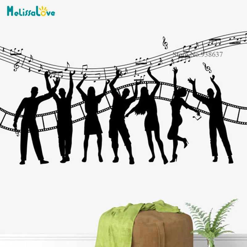Съемные Виниловые наклейки на стену в виде музыкальных инструментов BB497|Наклейки
